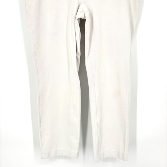 SPANX Slim Straight Ankle Pant Sz L High Rise White Stretch Pockets Pull-On Hold - Picture 7 of 13